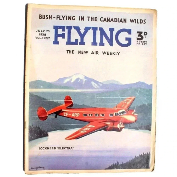 Vtg July 23, 1938 Flying Aviation Magazine Vol. 1 No. 17 Air Weekly - Picture 1 of 3